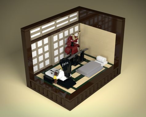 Lego Samurai, Lego Table Ikea, Lego Minifigure Display, Lego Medieval, Lego Furniture, Brick Projects, Chinese House, Lego Buildings, Micro Lego