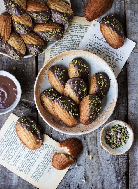 Eggless Madeleines- saffron infused! - Bake with Shivesh Eggless Financiers Recipe, Eggless Madeleines Recipe, Delicious French Toast Recipe, Bake With Shivesh, Eggless Cookie, Egg Substitute In Baking, Danish Pastries, Saffron Recipes, Eggless Cakes