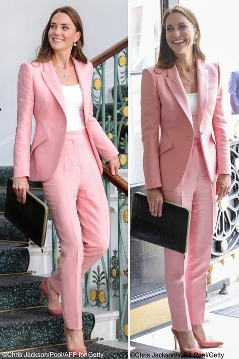 Pink Suits, Kate Middleton Style Outfits, Düşes Kate, Looks Kate Middleton, Prins William, Princess Katherine, Kate Middleton Outfits, Princess Catherine, Princess Kate Middleton