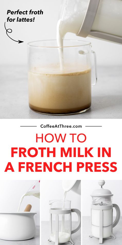 Milk Frother Recipes, French Press Coffee Recipe, Frother Recipes, French Press Recipes, Coffee Drinks At Home, Coffee Recipes Hot, Drinks At Home, Easy Teas, Coffee At Home