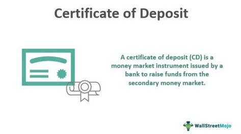 CD (Certificate of Deposit) — All You Need to Know A certificate of deposit (CD) is a type of time deposit given by banks and finance unions that pays a higher interest rate in return for the consumer consenting to keep a lump-sum deposit unattended for a set amount of time. Today we will discuss all you need to know about certificate of deposit (CD). Low Risk Investments, Certificate Of Deposit, Mexican Peso, Equity Market, Commercial Bank, Money Market, Interest Rate, Credit Union, Bank Of America