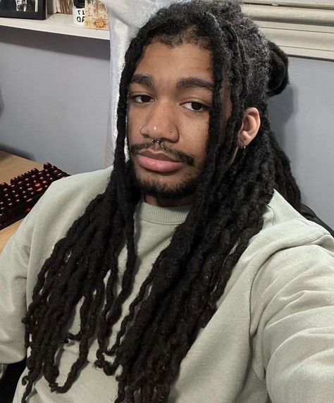 Male Loc Styles Long, Long Dread Hairstyles For Men, Black Men Locs, Locs Hairstyles Men, Black Men Dreadlocks Styles, Male Loc Styles, Pyrrhic Victory, Face Studies, Oc Story