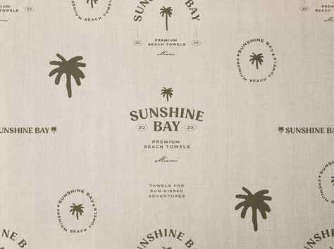 Sunshine Bay - Beach towel brand identity design sur Behance Cocktail Bar Design, Tailor Logo, Brand Inspiration Board, Logo Sketches, Brand Studio, Beach Bar, Modern Logo Design, Professional Logo Design, Graphic Design Advertising