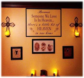 Memorial Wall In Home, Memorial Wall Ideas, Memorials For Loved Ones, Small Garden Tool Storage, Remembrance Ideas, Porch Railing Designs, Small Garden Tools, Memory Table Wedding, Porch Wood