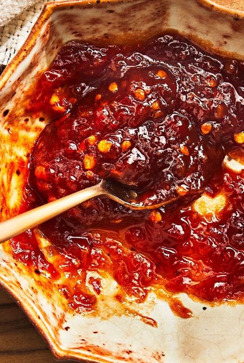 This Tamarind-Chile Jam recipe is the perfect condiment for roasted meats, fish, or vegetables, or even a cheese plate. #sauce #condiments #jamrecipes #hotjam #spicyjam #chilejam #marinaderecipes #charcuterieboards Fig Jam Recipe, Gluten Free Fish, Three Ingredient Recipes, Fig Recipes, Fig Jam, Roasted Meat, Tomato Ketchup, Cheese Plate, Jam Recipes