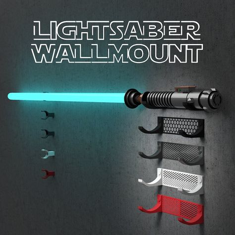 Lightsaber Wall Mount, Star Wars Light, Sabre Laser, Lego Wall, Plasterboard Wall, Star Wars Decor, Wall Holder, Star Wars Light Saber, Stone Masonry