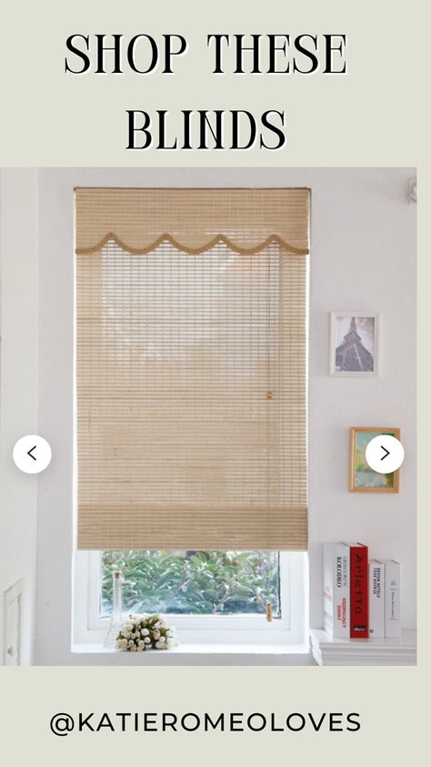 Scalloped Roman Blinds, Shades With Valance, Bamboo Roman Shades, Shade Grass, Above Sink, Grand Daughter, Bamboo Shades, Window Shades, Amazon Home