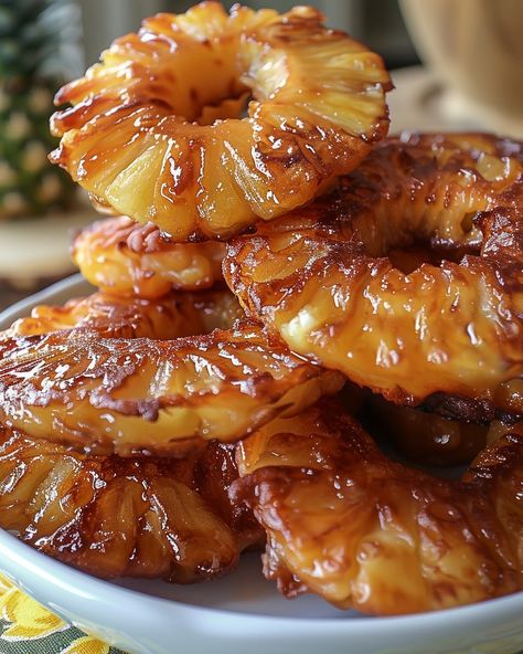 Natures candy...what is better than fruit for dessert? How about battered and fried pineapple...yes, please! Visit website for full recipe at https://northeastnosh.com/f/tropical-bliss-pineapple-fritters #northeastnosh #deepfried #dessert #pineapple #tropicalfoods #tropicaldessert #frieddessert #fruitfordessert #pineapplefritters #fritterrecipes Turkey Taco Salad Recipe, Avani Recipes, Pineapple Fritters, Fried Pineapple, Dessert Pineapple, Taco Side Dishes, Deep Fried Recipes, Aesthetic Desserts, Fried Recipes