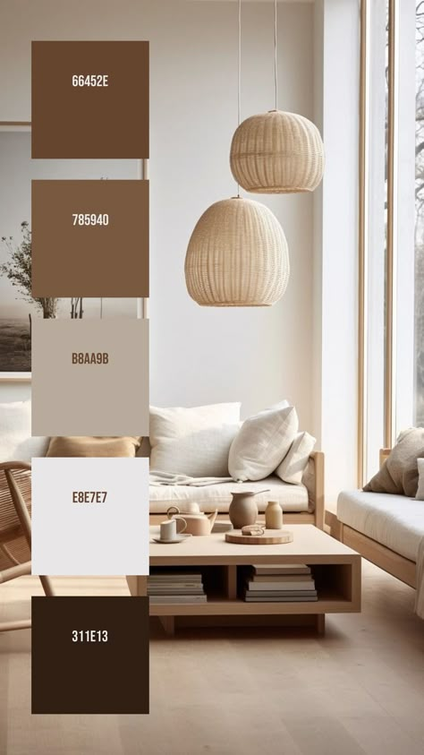 Colors:
66452E
785940
B8AA9B
E8E7E7
311E13 Neutral Colour Palette Interior Design, Wooden Colour Palette, Neutral Palette Living Room, Moodboard Color Palettes, Wooden Color Palette, Coffee Color Palette, Coffee Table Chairs, Office Color Palette, Japandi Color Palette