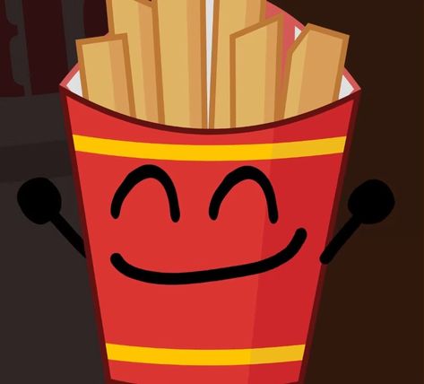 Bfb bfdi tpot two four x object show battle for dream island cake and shake fry Bfb Fries, Fries Bfdi, Bfdi Icons, Bfdi Characters, Funny Talking, Inanimate Insanity, I Ship It, I Dont Have Friends, Meme Template