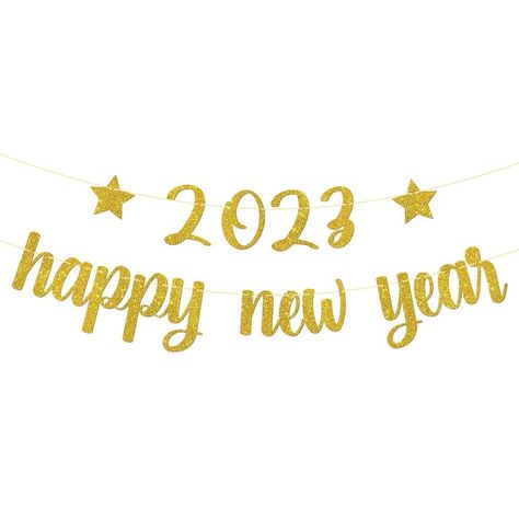 Hello 2023 Happy New Year Banner Gold Glitter Cheers to 2023 Sign, New Year Decoration for Outdoor&Indoor Photo Propsr Wedding Rehearsal Decorations, Cheer Decorations, 2023 Sign, New Year Party Decoration, 2024 Banner, Hello 2023, Just Married Banner, Just Married Sign, Grad Banner