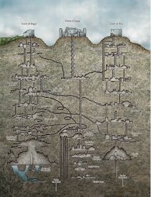 Ancient Underground City, Underground City, Fantasy City Map, Tabletop Rpg Maps, Underground Cities, Rpg Map, Dungeon Maps, Fantasy City, Fantasy Places