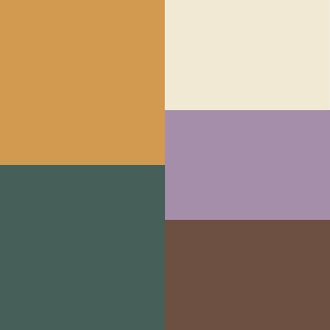 Purple Yellow Brown Color Palette, Purple Yellow And Green Wedding Color Schemes, Purple Green Mustard Palette, Purple Green Cream Color Palette, Brown And Purple Color Scheme, Mauve Olive Color Palettes, Purple And Brown Colour Palette, Green Purple Brown Colour Palettes, Purple And Earth Tones