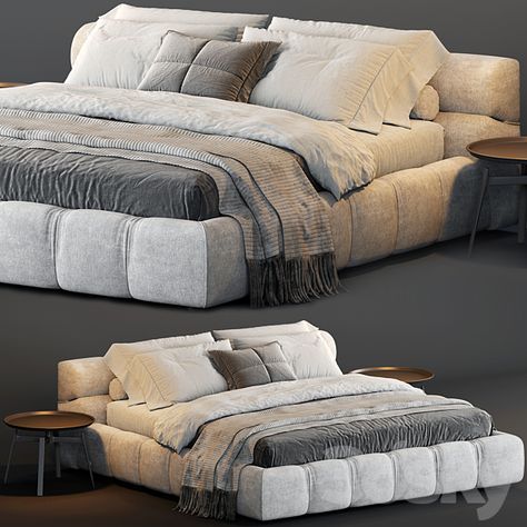 B&B Italia Tufty Bed - Bed - 3D Models Tufty Bed, Bubble Bed, Bed 3d, B & B, Modern Materials, 3ds Max, In 3d, Fabric Color, Nursery