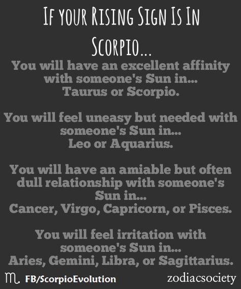 ♏   Scorpio Rising/Ascendant #Scorpio #Quote #Zodiac #Astrology For more Scorpio related posts, please check out my FB page:  https://www.facebook.com/ScorpioEvolution Scorpio Ascendant, Ascendant Sign, Capricorn Rising, Aquarius Rising, Taurus Moon, Gemini Rising, Capricorn Moon, Pisces Moon, Virgo Moon