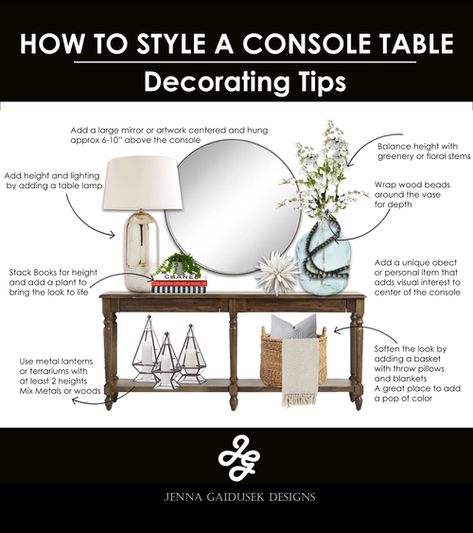 Console Table With Lantern, Foyer Table With Mirror, Mirror Height Above Console, Console Table Styling Under Stairs, Sofa Table With Mirror Above, Console Table With Mirror Living Rooms, Console Table Two Lamps, What To Put On Entryway Table, How To Style An Entry Way Table