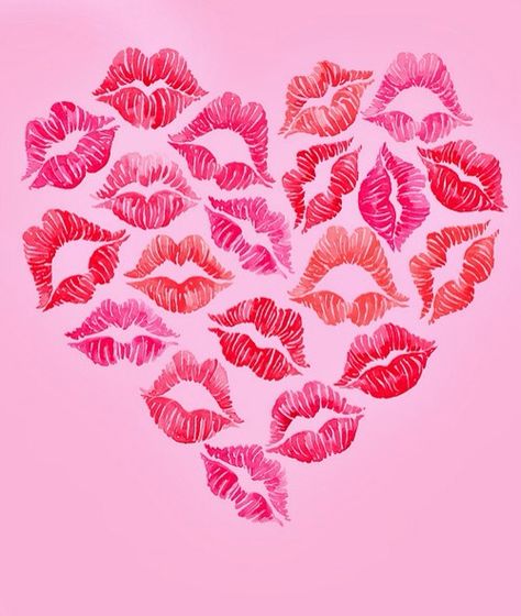 Pink lipstick kiss heart Pink Lipstick Kiss, Kiss Illustration, Heart Lips, Lips Illustration, Happy Love Day, Glitter Rosa, Kiss Art, Lipstick Kiss, Illustrations Art