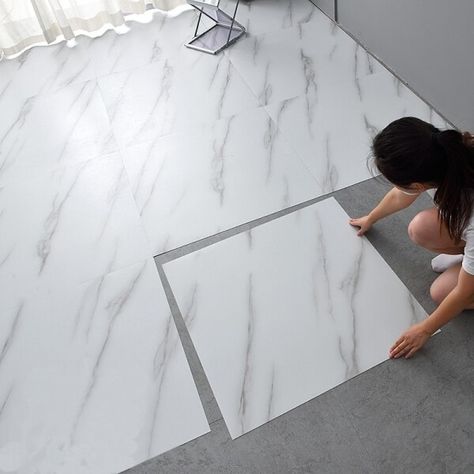 Just found this amazing item on AliExpress. Check it out! $1.85 56％ Off | Simulated Marble Tile Floor Sticker PVC Waterproof Self-adhesive for Living room Toilet Kitchen Home Floor Decor 3d Wall sticker Rubber Tiles, 3d Tiles, Marble Tile Floor, Floor Stickers, Non Slip Flooring, Pvc Wall, Marble Tile, Marble Floor, Room Flooring