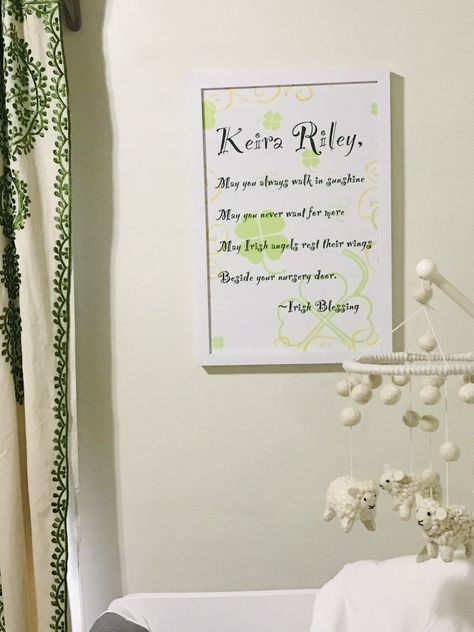 Irish Nursery Theme, Irish Nursery, Lamb Nursery, Irish Blessing, Themed Nursery, Nursery Inspiration, Nursery Themes, Place Card Holders, Nursery