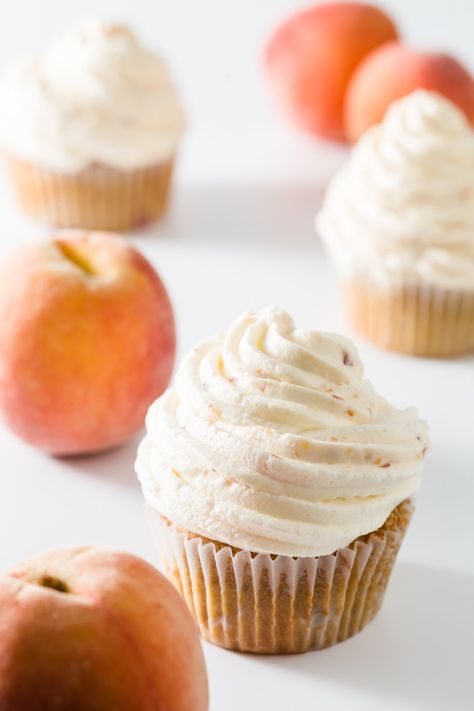 This amazing peach whipped cream is made with fresh peaches and heavy whipped cream! The peach flavor really comes through. It’s a refreshing topping for any dessert or even when eaten all on its own! Like plain chantilly cream (sweetened whipped cream) and strawberry whipped cream, peach whipped cream is wonderful over vanilla ice cream … Peach Whipped Cream, Whipped Cream Frosting Recipe, Peach Cupcakes, Frosting Recipes Easy, Recipes With Whipping Cream, Cake Frosting Recipe, Whipped Cream Frosting, Fresh Peaches, Gateaux Cake