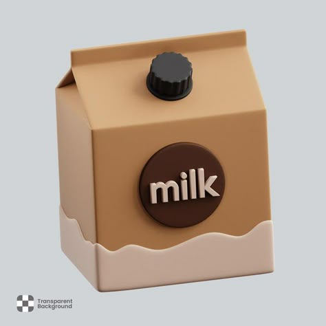 3d Packaging Design, Milk Package, Package Illustration, 3d Packaging, Virtual Reality Art, Ui Design Dashboard, Milk Packaging, Blender Models, 3d Blender