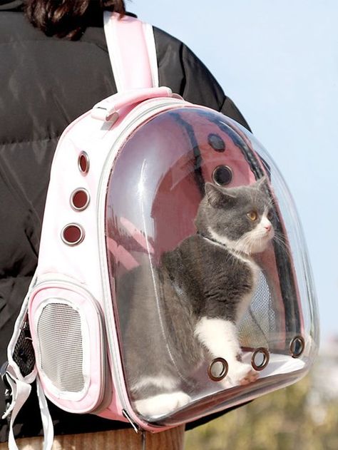 cat dome backpack,clear window cat backpack makes it come true that cats are able to see the external environment.pet carrier backpack for travel hiking camping is your best choice. #cat #backpack #pet #fyp #foryou Dog Backpack Carrier, Cat Backpack Carrier, Space Capsule, Hiking Dogs, Dog Backpack, Cat Backpack, Cat Fashion, Cat Bag, Cat Carrier