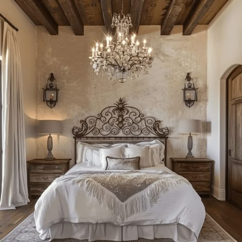 Unlock These Mediterranean Bedroom Secrets - Edward George Tuscan Guest Bedroom, Spanish Room Decor Bedroom, Medeteranian Bedroom Style, Italian Villa Bedroom Tuscan Style, Spanish Bedroom Ideas Hacienda Style, Mediterranean Style Bedroom Master Suite, Medditeranean Style Bedroom, Spanish Style Rooms Bedrooms, Mediterranean Master Bedrooms Decor