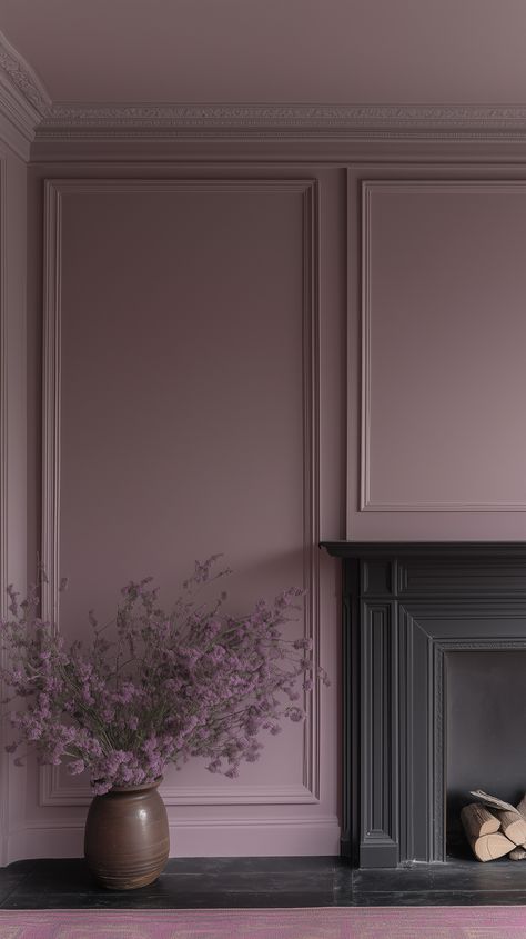 How to Design with Benjamin Moore's 2025 Color of the Year: Cinnamon Slate — Living Bright Interiors Cinnamon Slate Paint, Mauve Interior Design, Cinnamon Slate, Mauve Living Room, Mauve Walls, Textured Throw Blanket, Beyond Paint, Georgian Interiors, Gold Coffee Table