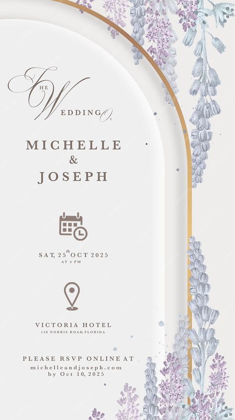 Premium PSD | Electronic wedding invitation with blue flower Floral Invitation Design, Engagement Themes, Electronic Wedding Invitations, Engagement Invitation Cards, Invitation Frames, Digital Invitations Wedding, Diy Embroidery Designs, Luxury Invitation, Candle Wedding Favors