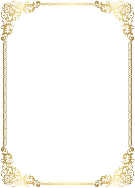 Gold Border Design, Clip Art Frames Borders, Certificate Border, Certificate Design Template, Frame Border Design, Page Borders Design, Page Borders, Floral Border Design, Certificate Design