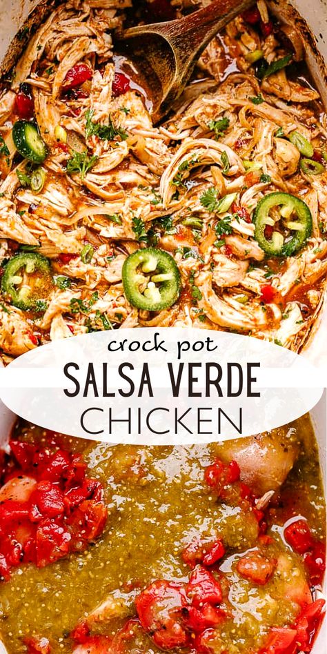 Crock Pot Salsa, Healthy Crock Pot, Verde Chicken, Salsa Verde Chicken, Low Carb Eating, Health Dinner Recipes, Healthy Crockpot, Crockpot Recipes Slow Cooker, Dinner Recipes Crockpot