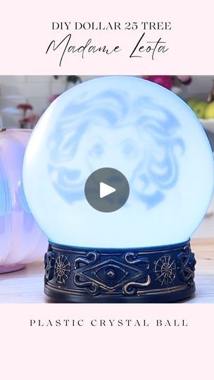 How To Make Madame Leota, Madame Leota Haunted Mansion, Diy Madame Leota Crystal Ball, Dollar Tree Crystal Ball, Haunted Mansion Crystal Ball, Haunted Mansion Decor, Pumpkin Painting Party, Disney Thanksgiving, Madame Leota