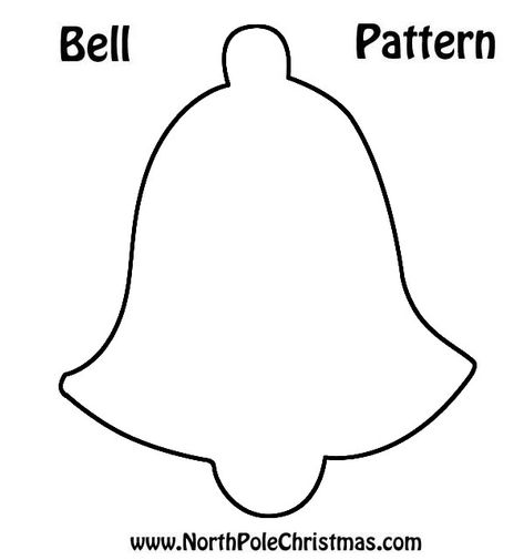 Bell Template, Bell Outline | Free Winter Stencils Christmas Bell Template Free Printable, Bell Template Free Printable, Santa Templates Free Printable, Angel Template Free Printable, Bell Template, Winter Stencils, Christmas Crafts Printables, Quilt Shapes, Bell Drawing