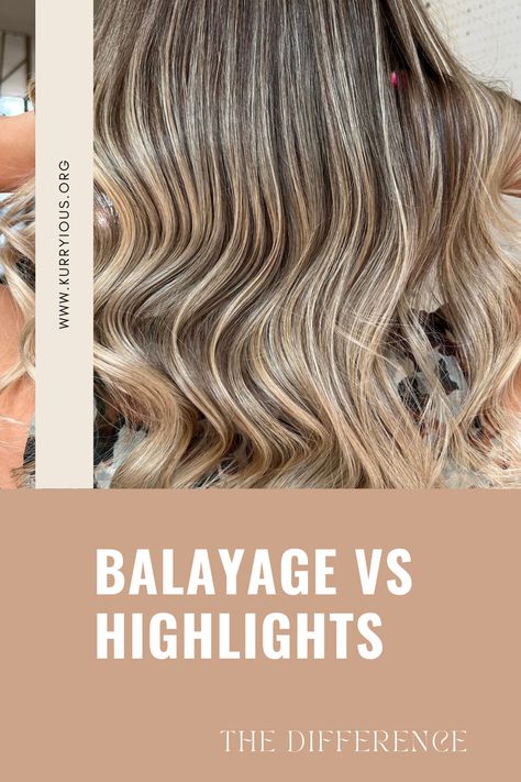 an explanation from a hairstylist #HAIRCOLOR #BALAYAGE #BLONDEHAIR #hairhighlights Live In Blonde Balayage, Balayage Vs Highlight, Baby Lights Vs Balayage, Blonde Balayage Vs Highlights, Bayalage Vs Highlight, Baylage Vs Highlight, Highlight Vs Balayage, Baby Lights Vs Highlights, Babylights Vs Highlights