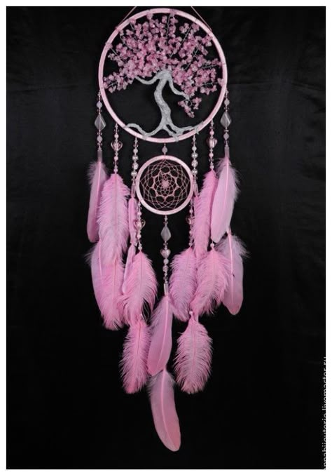 Tree Of Life Dreamcatcher, Dream Catcher Pink, Pink Dream Catcher, Tree Of Life Dream Catcher, Atrapasueños Diy, Dream Catcher Ideas, Dream Catcher Patterns, Dream Catcher Tutorial, Dream Catcher Mobile