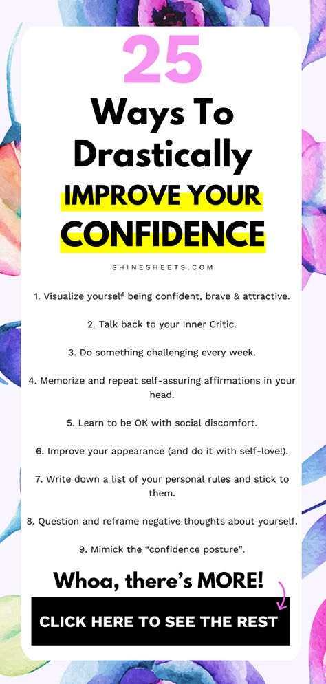 Tips Confidence, Improve Your Self, Improve Self Confidence, Be More Confident, Building Self Confidence, Women Health Care, Best Friendship Quotes, Financial Life Hacks, Self Confidence Tips