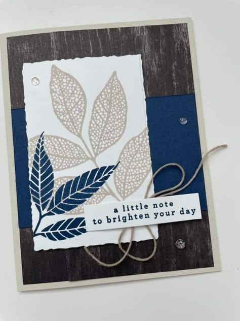 Stampin Up Layering Leaves, Stampin Up Intricate Leaves Dies, Stampinup Layering Leaves, Layering Leaves Stampin, Ctmh Textured Leaves, Cards Masculine, Holiday 2024, Autumn Cards, Changing Leaves