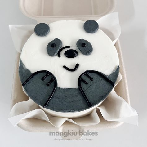 Panda Bento Cake, Panda Bear Cake, Panda Birthday Cake, Panda Cake, Bento Cakes, Cake Drawing, Panda Birthday, Bear Cake, Mini Cakes Birthday