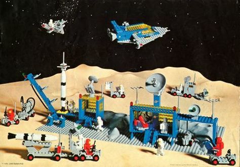 LEGO Classic Space Space Diorama, Old Lego Sets, Lego Space Sets, Lego Houses, Instructions Lego, Space Scene, Lego System, Lego Spaceship, Vintage Lego