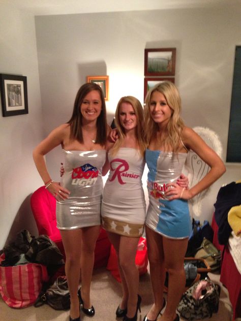 DIY Red bull, coors light, and rainier Halloween costumes! Redbull Halloween Costume, Red Bull Costume, Red Bull Halloween Costume, Coke Bottle Halloween Costume, Coke Costume Diy, Coke Halloween Costume, Diy Pumpkin Carving, Pumpkin Carving Party Invitations, Great Pumpkin Charlie Brown