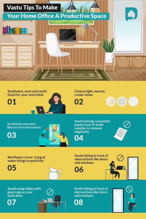 Vastu Tips To Make Home Office A Productive Space Vastu Office, Office Vastu, Vastu Tips For Home, Vastu For Home, Vastu House, Whimsical Christmas Decor, Vastu Tips, Work Chair, Office Layout