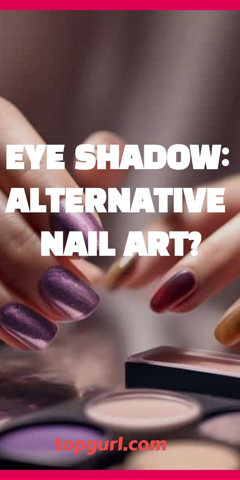 Explore the innovative idea of using eyeshadow to elevate your nail art. Learn how to combine various colors and textures to create a unique manicure that makes a statement. Unleash your creativity and transform your nails into a striking masterpiece with this unconventional technique. Elevate your nail game by incorporating this fresh approach into your beauty routine. Eyeshadow On Nails, Unconventional Makeup, Unique Manicure, Old Nail Polish, Blending Eyeshadow, Cuticle Care, Clear Nail Polish, Beauty Games, Strong Nails