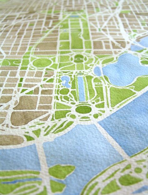 Maps Illustration Design, Dc City, Washington Dc City, Map Quilt, Hand Drawn Map, Arches Watercolor Paper, Drawn Map, Map Globe, Art Carte