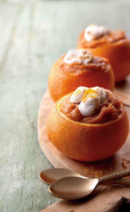 When recipe developer Lynn Wells was growing up, her mother made these orange cups every Thanksgiving. Now, you can, too. Sweet Potato Orange Cups, Sweet Potato In Orange Cups, Holiday Menu Ideas, Whipped Sweet Potatoes, Pumpkin Sweet Potato, Dressing Recipes Thanksgiving, Sweet Potato Dishes, Recipe Developer, Georgia Food