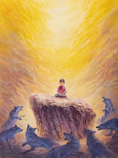 STORE | Inspired Original Meditation Pictures, Types Of Themes, Painting Competition, Art Competitions, Mystical Art, Buddha Art, 판타지 아트, Large Painting, Figure Painting