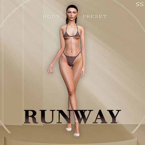 Runway Body Preset ✮ | Patreon Sims 4 Cc Model, Preset Sims 4, Toned Physique, Runway Model, Model Look, Top Models, Sims 4 Cc, Model Body, Runway Models