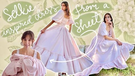 Dress From A Sheet, Selkie Dress, Puff Sleeve Gown, Princess Vibes, Inspiration Dress, Ren Fest, Free Dress, Dress Patterns Free, Pattern Play