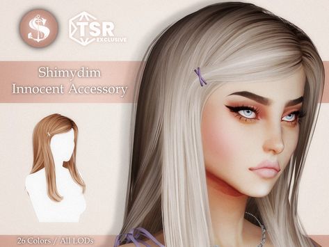 The Sims Resource - Innocent Hair Accessory Ts4 Hair Accessories, Realistic Hair Sims 4 Cc, Sims 4 Cc Hair Simpliciaty, Alpha Hair Sims 4 Cc, Sims 4 Side Bangs, Sims 4 Simpliciaty Hair, Sims 4 Cc Hair Sims Resource, Sims 4 Hair Sims Resource, Sims 4 Hair Accessories