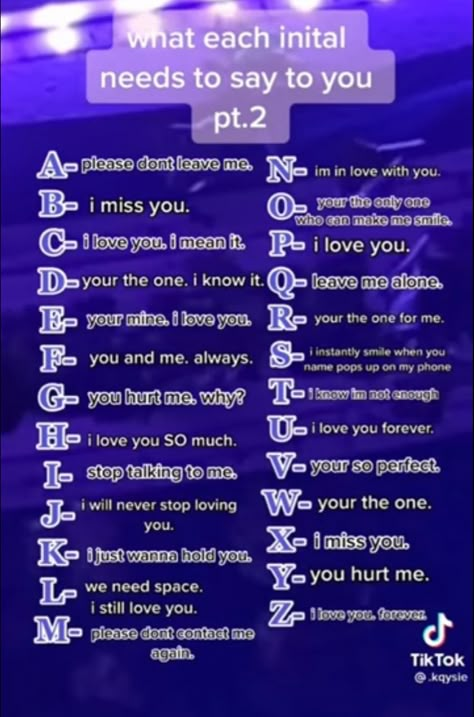 If Ur Crushes Name Starts With, How Much Initials Like You, Initials That Are Meant To Be Together C Edition, If Their Initial Starts With Tiktok, These Initials Are Meant To Be, What This Initial Wants To Tell You, If His Name Starts With, Initials Videos, Letters That Go Together