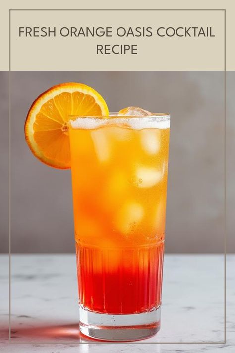 Looking for a fun, refreshing drink? Try this easy Orange Oasis cocktail! This delightful Highball combines bubbly ginger ale and zesty orange flavors, making it perfect for any gathering or a simply delightful afternoon treat. Originating from a time when fruit-forward cocktails became all the rage in the 20th century, this drink is sure to impress your friends. Enjoy your own flavor explosion as you sip on this fruity and fizzy cocktail that’s simple to make with just a few ingredients! Perfect for parties, picnics, or relaxing evenings at home. Dark N Stormy Cocktail, Gin And Soda, Iced Tea Cocktails, Orange Cocktail, Premium Gin, Cherry Brandy, Orange Cocktails, Orange Drinks, Long Island Iced Tea